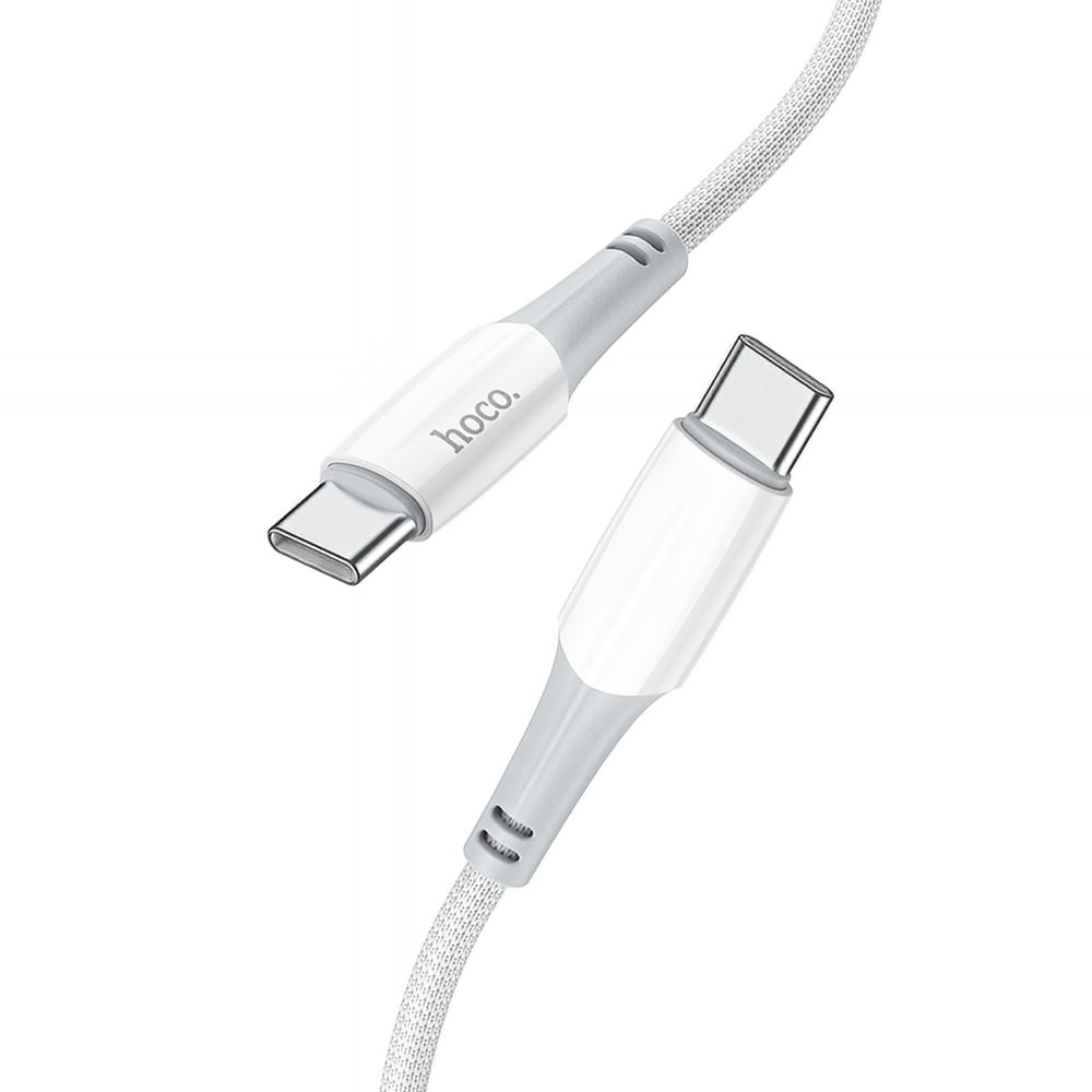 Кабел за данни и зареждане USB-C - USB-C HOCO X70, 60W, 1m, Бял