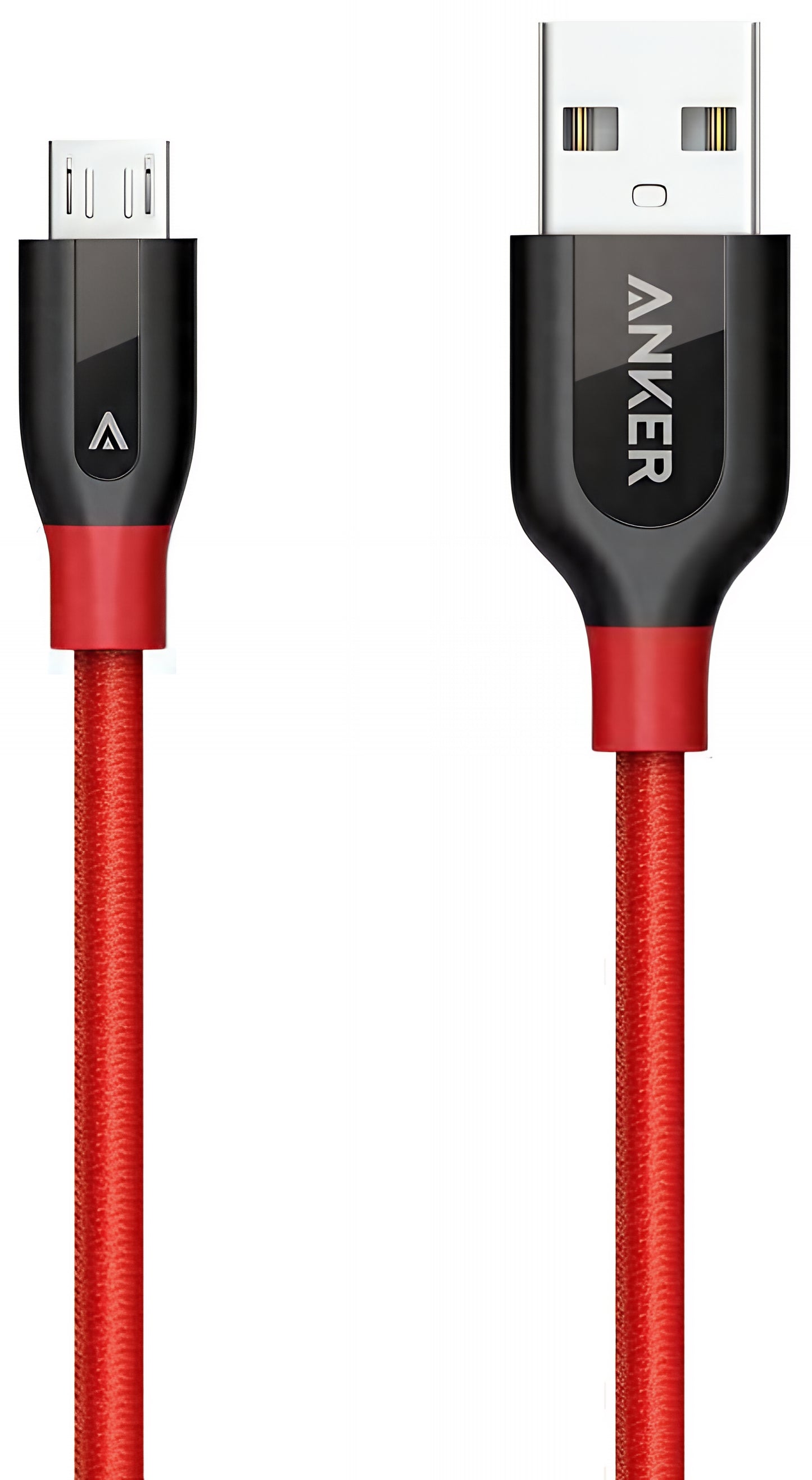 Кабел за данни и зареждане USB-A - microUSB Anker PowerLine+, 18W, 0.91m, Червен A8142G91