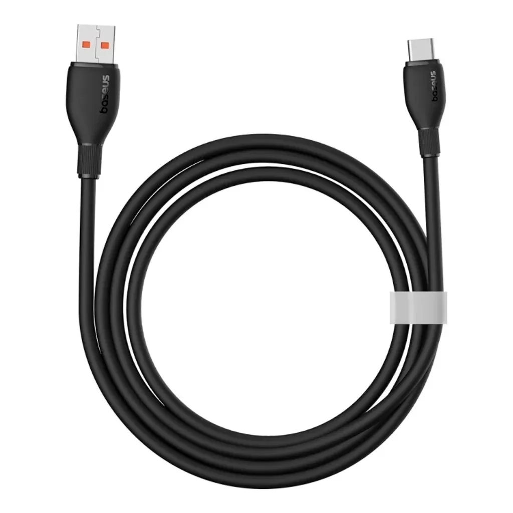 Кабел за данни и зареждане USB-A - USB-C Baseus Pudding, 100W, 1.2m, Черен P10355703111-00