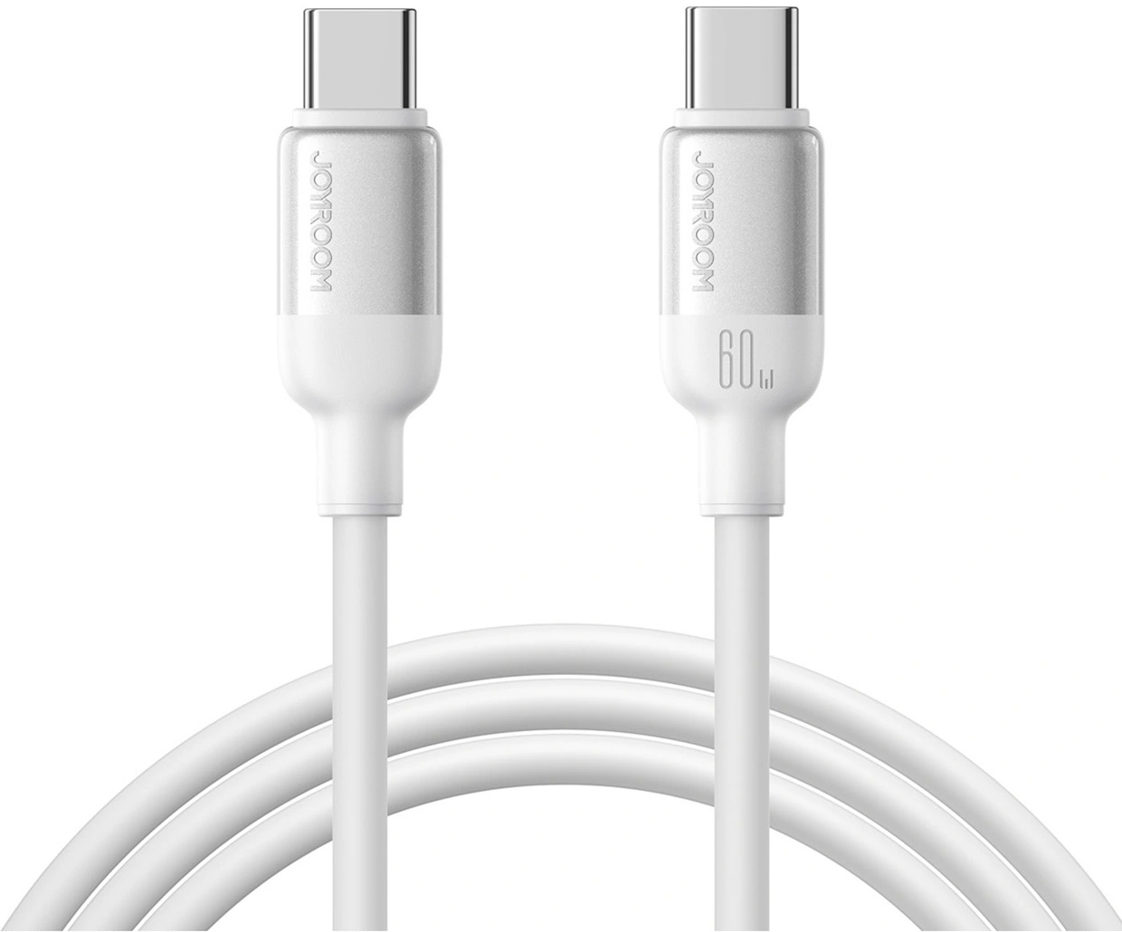 Кабел за данни и зареждане USB-C - USB-C Joyroom S-A62 Lively, 60W, 1.2м, бял