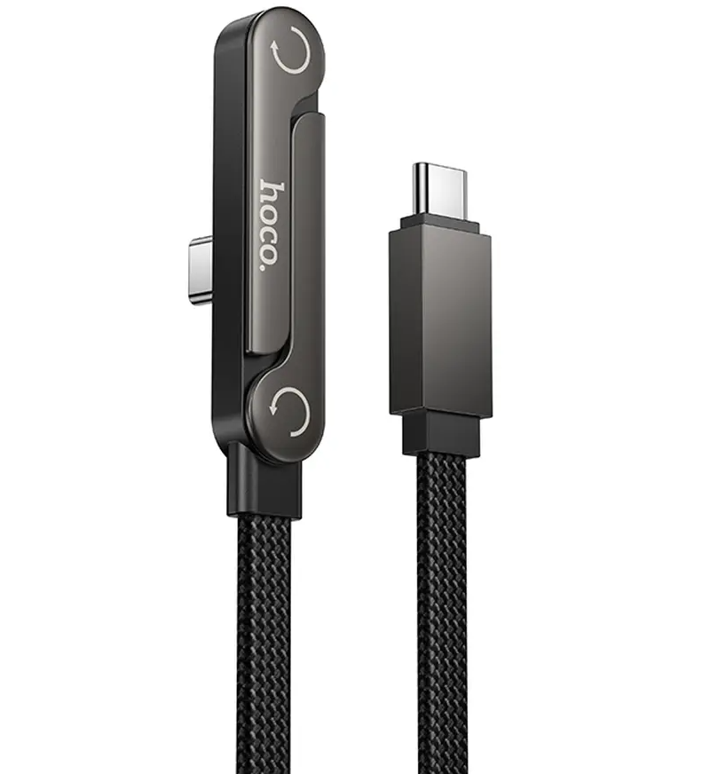 Кабел за данни и зареждане USB-C - USB-C HOCO U150 Exquisite, 60W, 1.2м, Черен