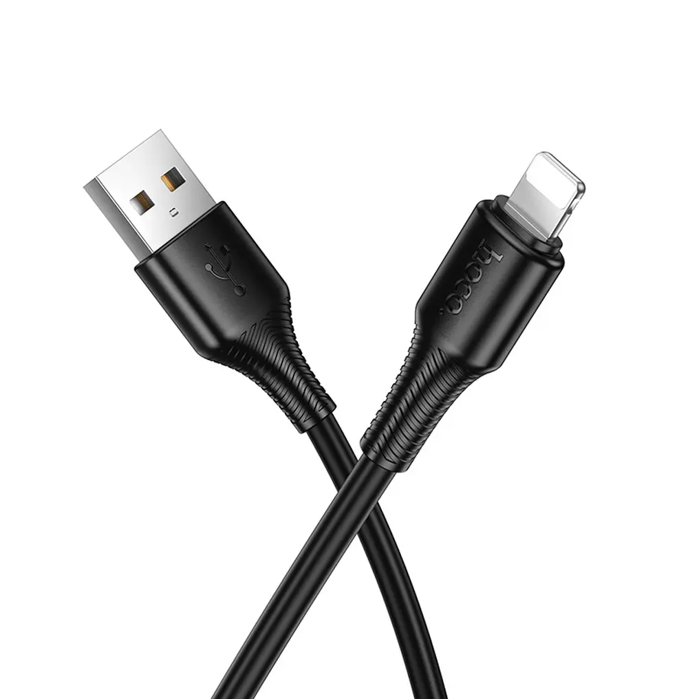 Кабел за данни и зареждане USB-A - Lightning HOCO X120, 18W, 1м, Черен