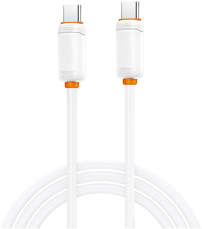 Кабел за данни и зареждане USB-C - USB-C XO Design NB-Q302B, 60W, 1м, бял