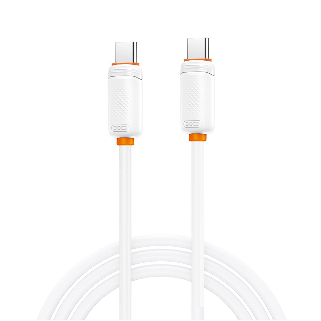Кабел за данни и зареждане USB-C - USB-C XO Design NB-Q298, 240W, 1м, бял