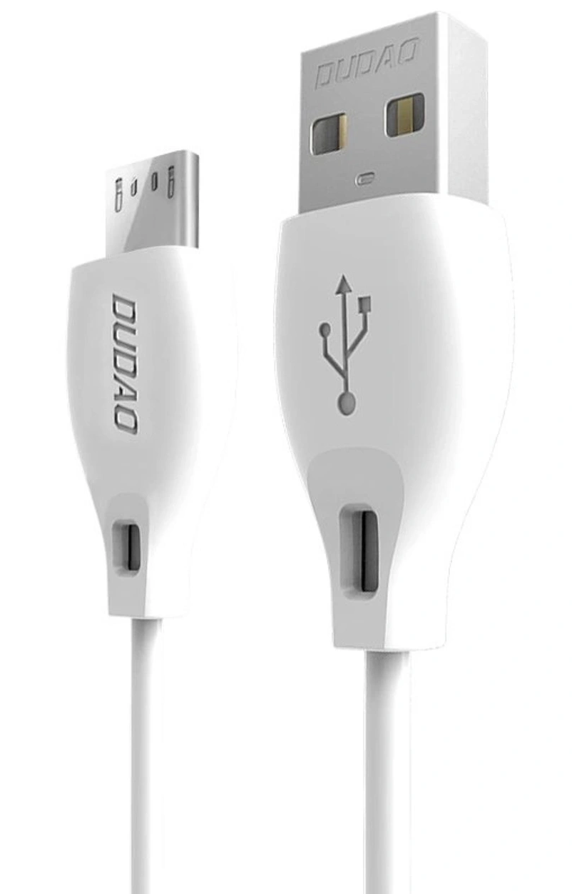 Кабел за данни и зареждане USB-A - microUSB Dudao L4M, 18W, 1м, бял
