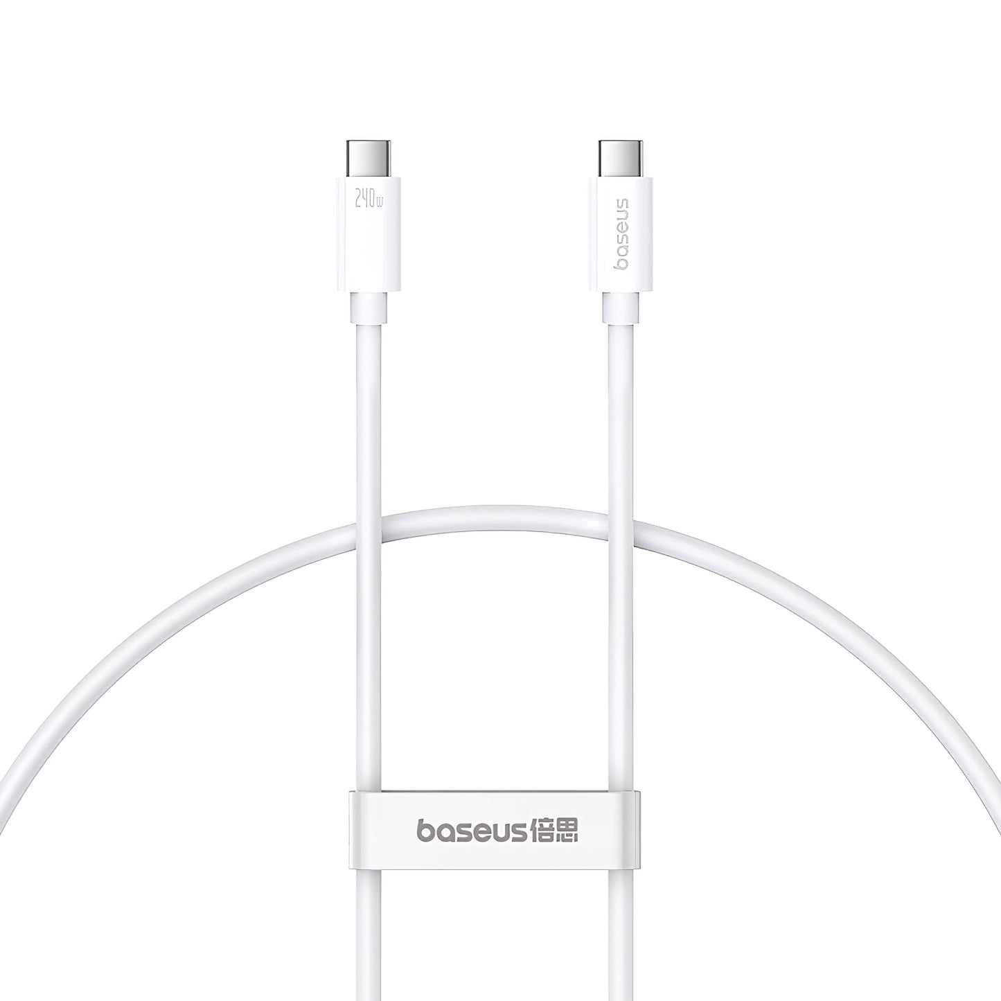 USB-C кабел за данни и зареждане - USB-C Baseus Superior Series 2, 240W, 1m, бял P10365200211-02