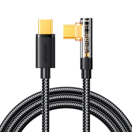 Кабел за данни и зареждане USB-C - USB-C Joyroom S-CC100A6 Angled, 100W, 1.2m, Черен