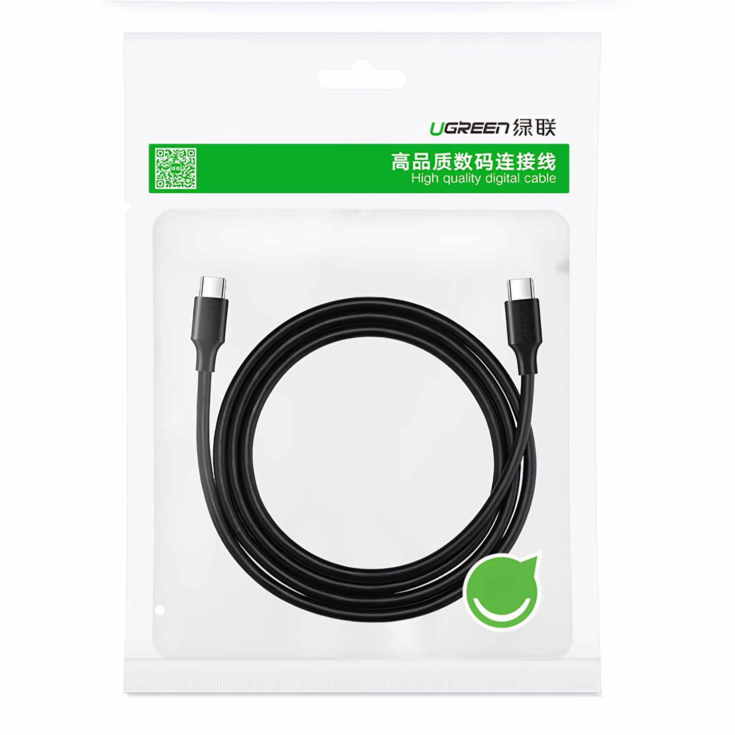 Кабел за данни и зареждане USB-C - USB-C UGREEN US286, 60W, 3m, Черен