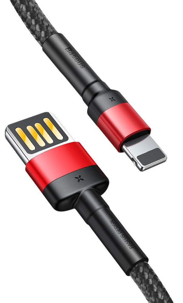 Кабел за данни и зареждане USB-A - Lightning Baseus Cafule Special Edition, 18W, 1m, Червен CALKLF-G91