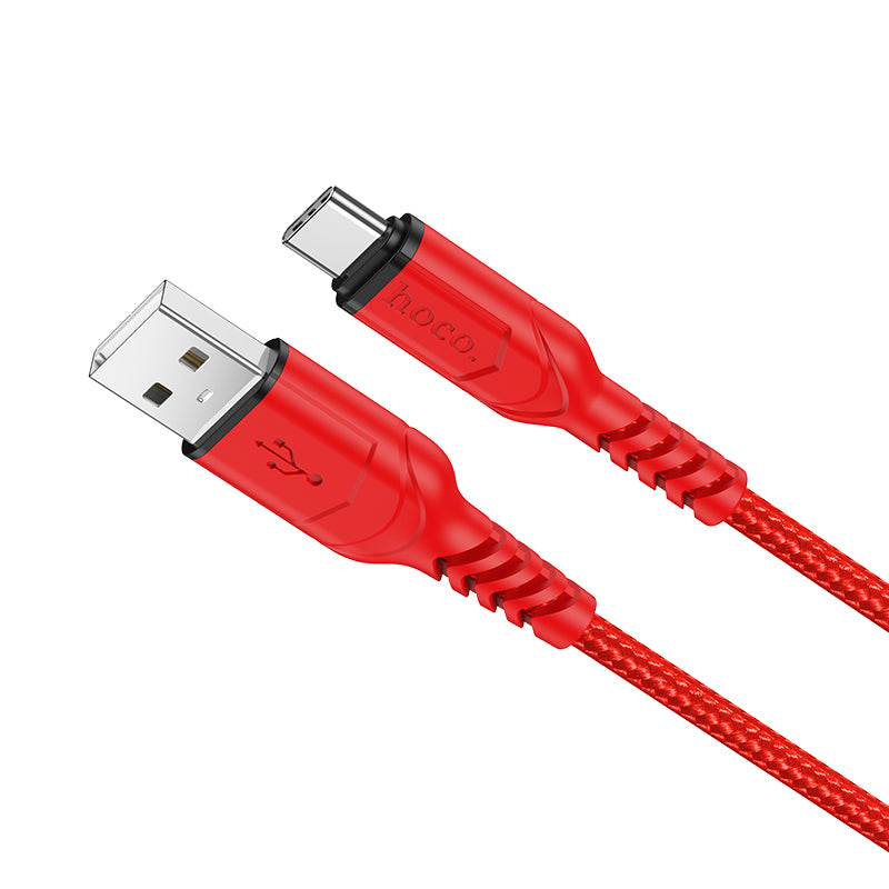 Кабел за данни и зареждане USB-A - USB-C HOCO X59 Victory, 18W, 1m, Червен
