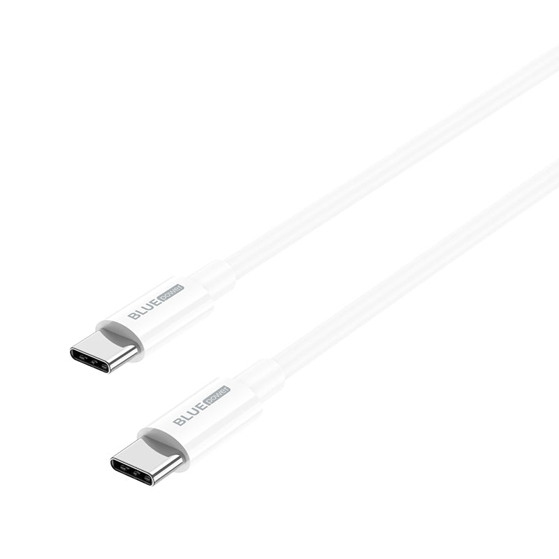 Кабел за данни и зареждане USB-C - USB-C BLUE Power BBX44, 100W, 1м, бял