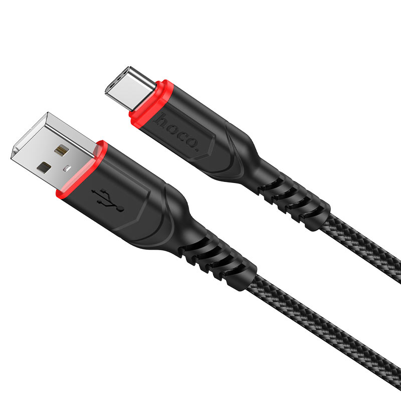 Кабел за данни и зареждане USB-A - USB-C HOCO X59 Victory, 18W, 1m, Черен