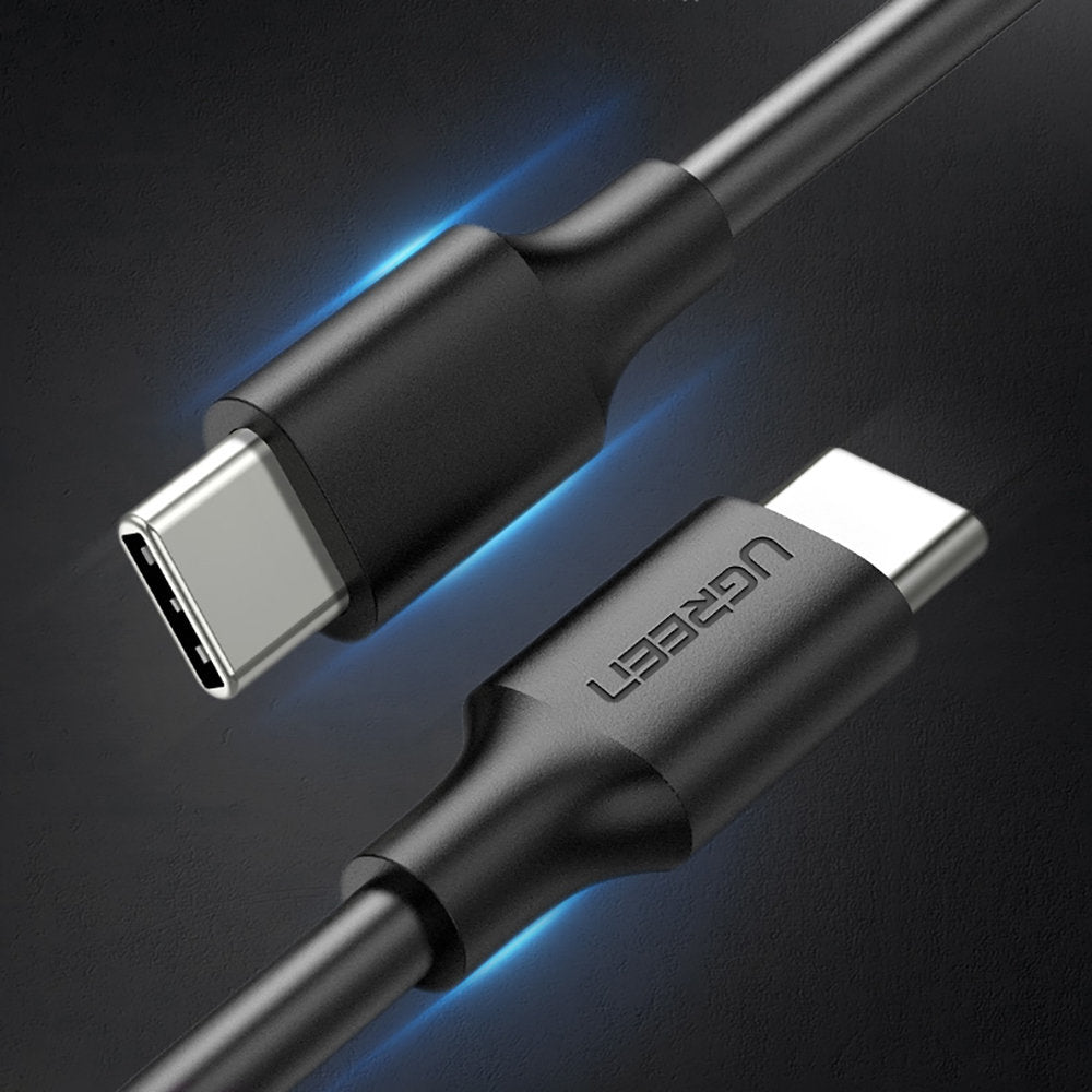 USB-C кабел за данни и зареждане - USB-C UGREEN US286, 60W, 2 m, черен