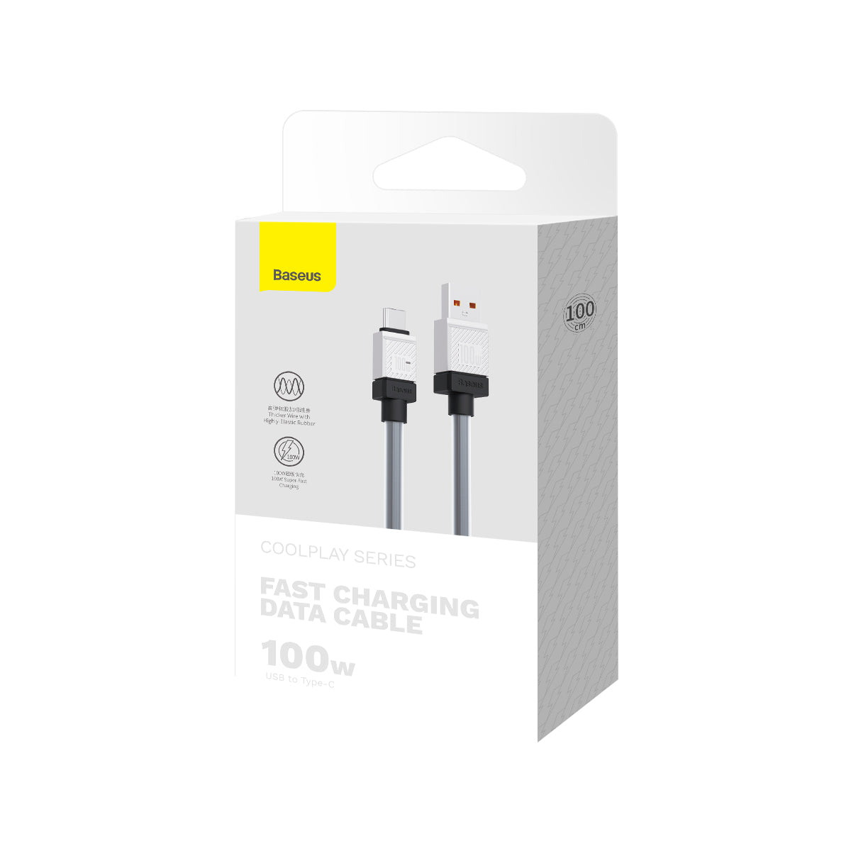 Кабел за данни и зареждане USB-A - USB-C Baseus CoolPlay, 100W, 1m, Черен CAKW000601