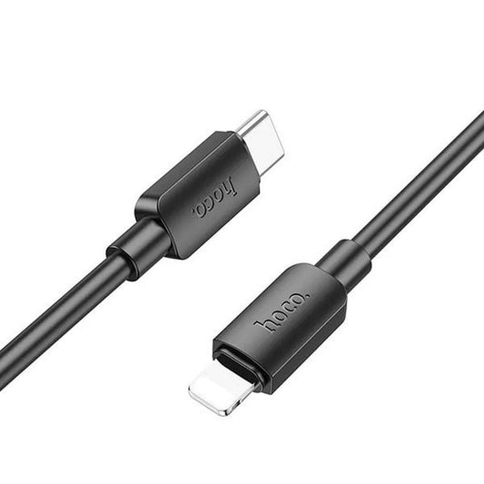 Кабел за данни и зареждане USB-C - Lightning HOCO X96, 20W, 1m, Черен
