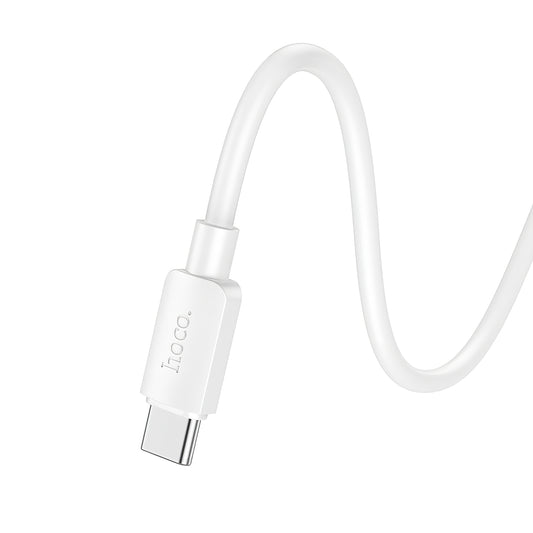 Кабел за данни и зареждане USB-C - USB-C HOCO X96, 100W, 1m, Бял