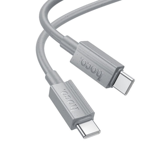 Кабел за данни и зареждане USB-C - USB-C HOCO X107, 60W, 1m, Сив