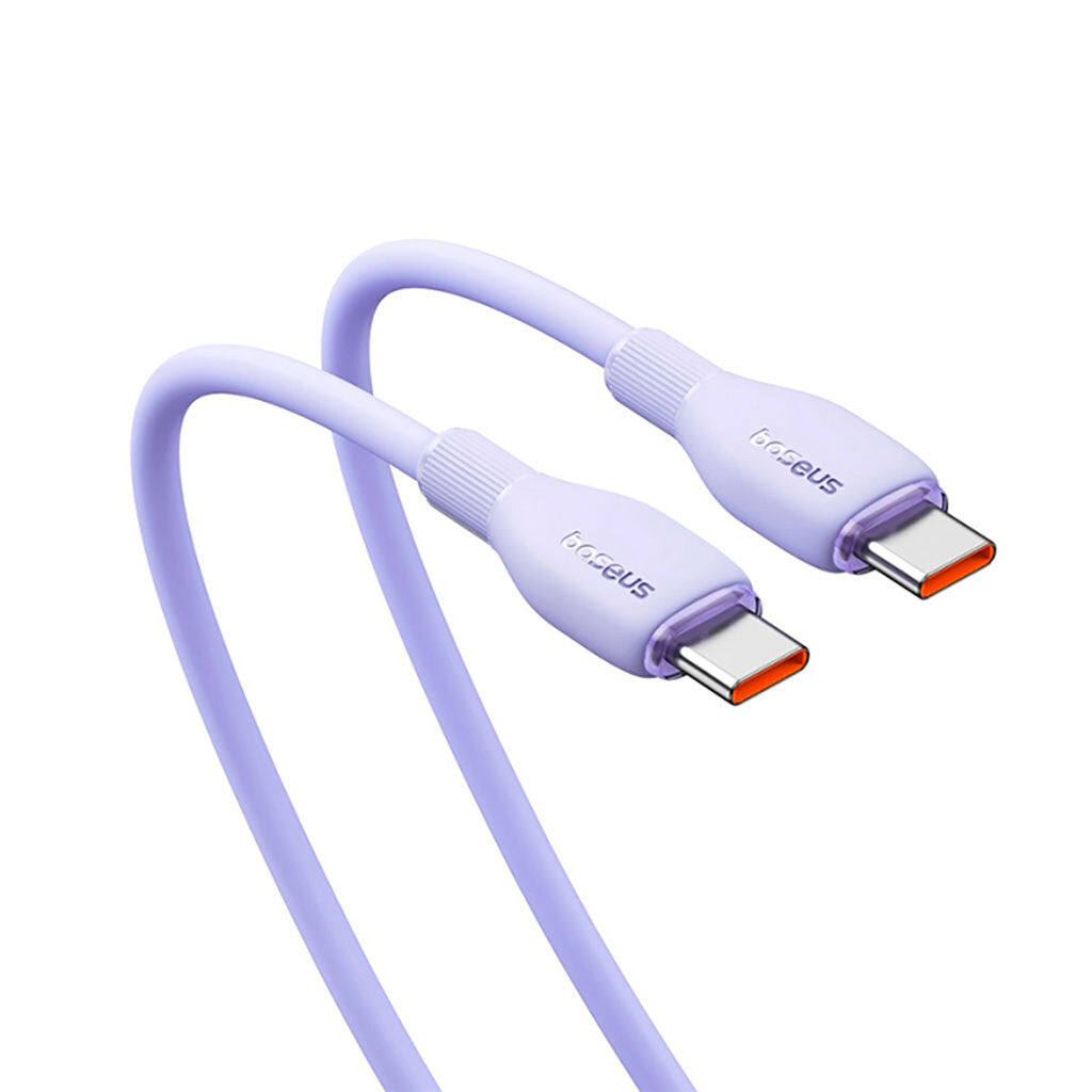 Кабел за данни и зареждане USB-C - USB-C Baseus Pudding, 100W, 1.2m, Лилав P10355702511-00