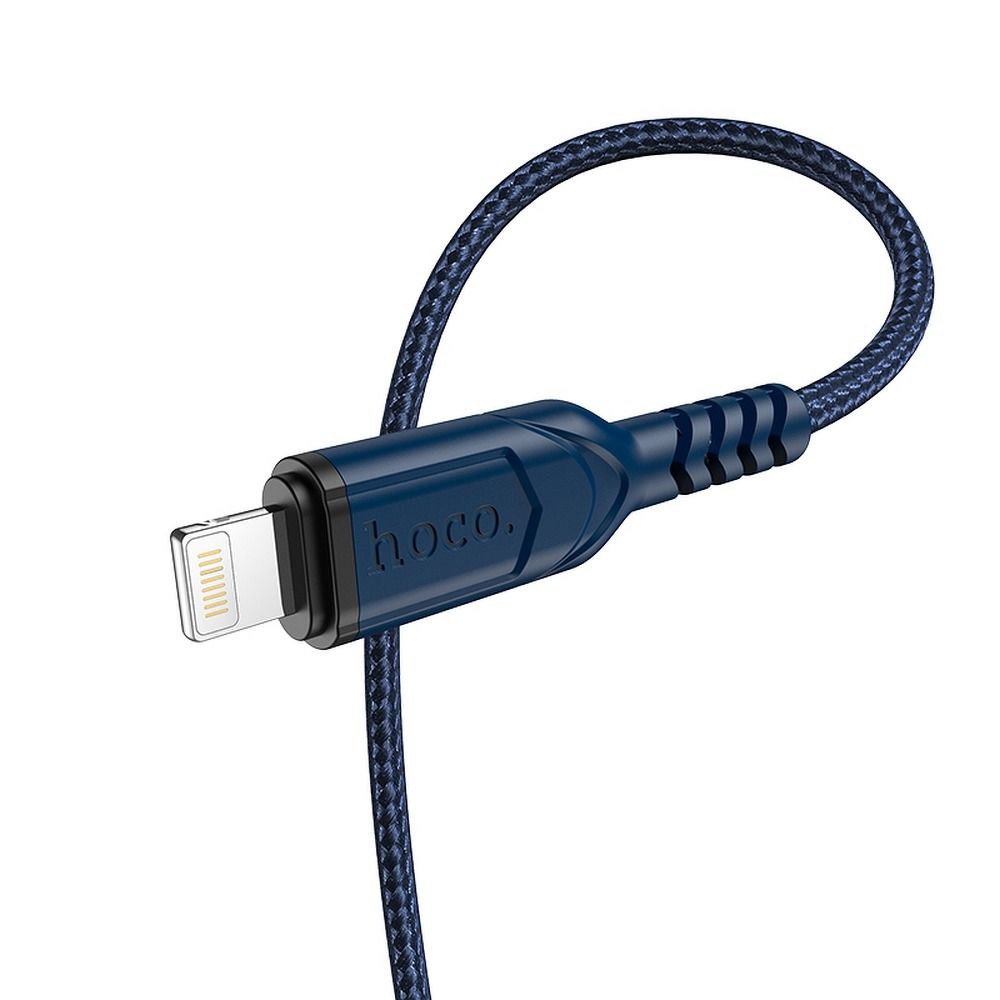 Кабел за данни и зареждане USB-A - Lightning HOCO X59 Victory, 18W, 1m, Син