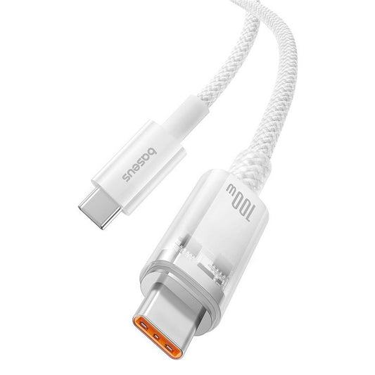 Кабел за данни и зареждане USB-C - USB-C Baseus Explorer, 100W, 2m, Бял P10319703221-01