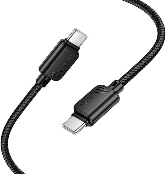 Кабел за данни и зареждане USB-C - USB-C HOCO X113, 60W, 1m, Черен