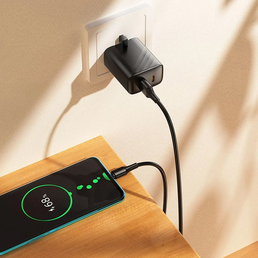 Кабел за данни и зареждане USB-A - USB-C HOCO X120, 60W, 1m, Черен