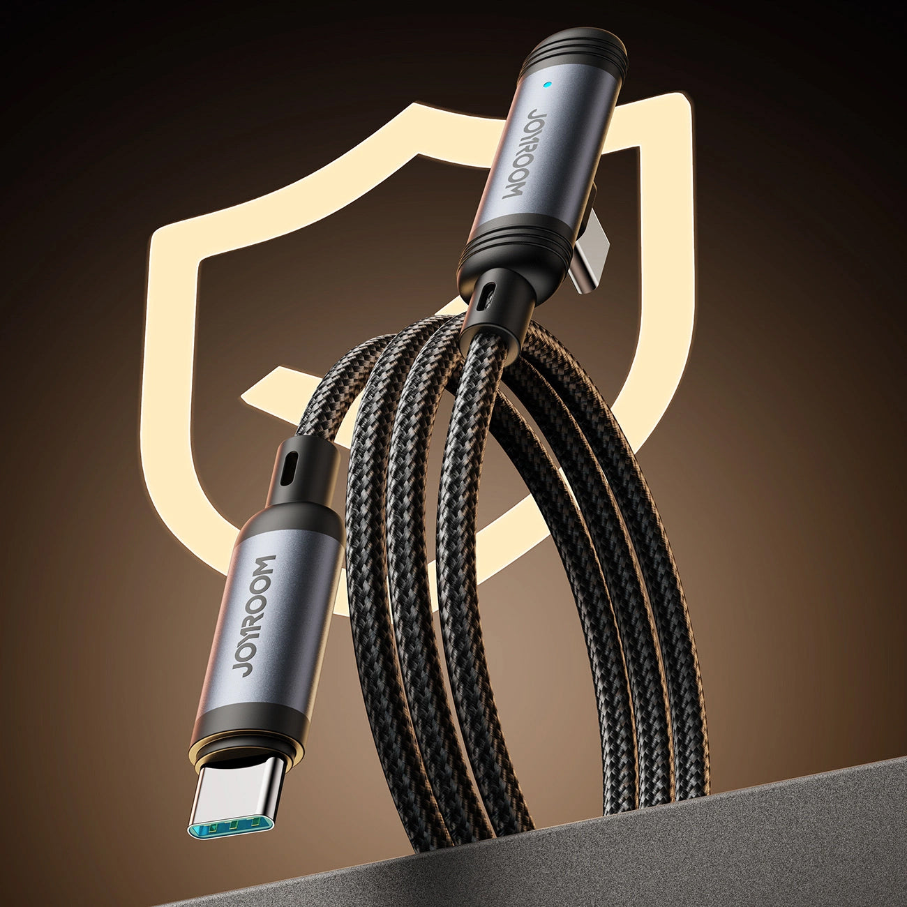 Кабел за данни и зареждане USB-C - USB-C Joyroom S-A56 EnjoyX Angled, 60W, 1.2m, Черен