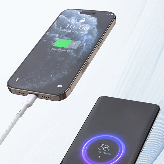 Кабел за данни и зареждане USB-C - USB-C Dudao L9C Max, 240W, 2m, Бял