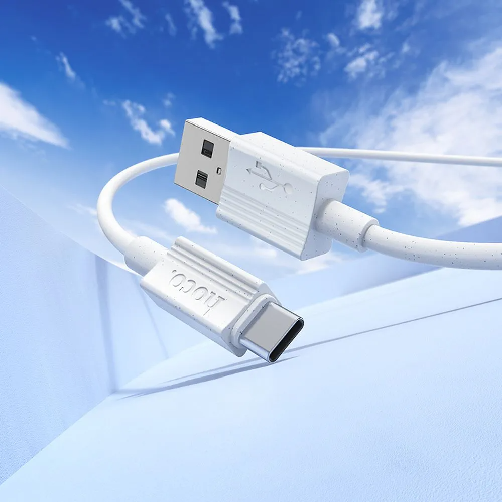 Кабел за данни и зареждане USB-A - USB-C HOCO X107, 18W, 1m, Бял