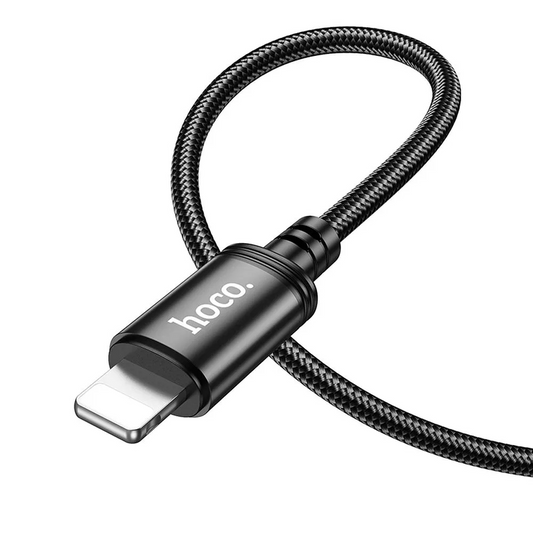 Кабел за данни и зареждане USB-A - Lightning HOCO X89, 18W, 1m, Черен