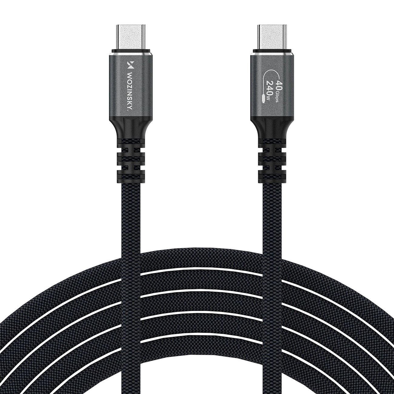Кабел за данни и зареждане USB-C - USB-C WZK WPS-UY42S, 240W, 2m, Черен