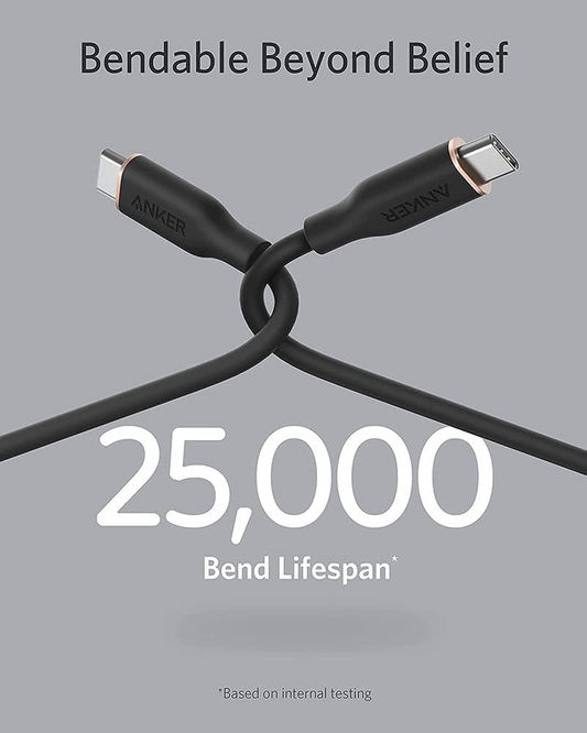 Кабел за данни и зареждане USB-C - USB-C Anker PowerLine III, 100W, 0.9m, Черен A8552H11