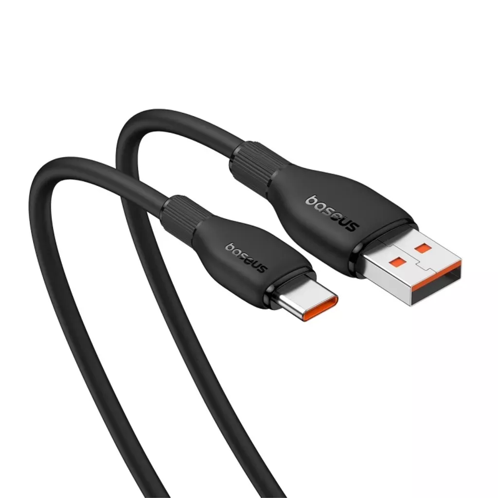 Кабел за данни и зареждане USB-A - USB-C Baseus Pudding, 100W, 1.2m, Черен P10355703111-00