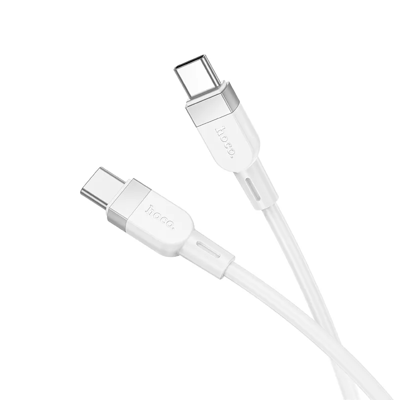 Кабел за данни и зареждане USB-C - USB-C HOCO X109, 60W, 1m, Бял