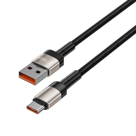 Кабел за данни и зареждане USB-A - USB-C Tech-Protect Ultraboost EVO, 100W, 1м, Сребрист