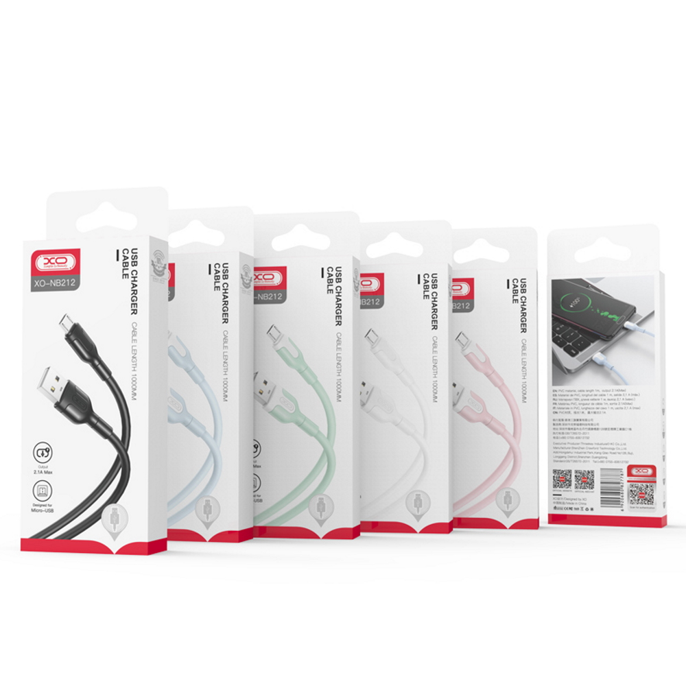 Кабел за данни и зареждане USB-A - Lightning XO Design NB212, 18W, 1m, Бял