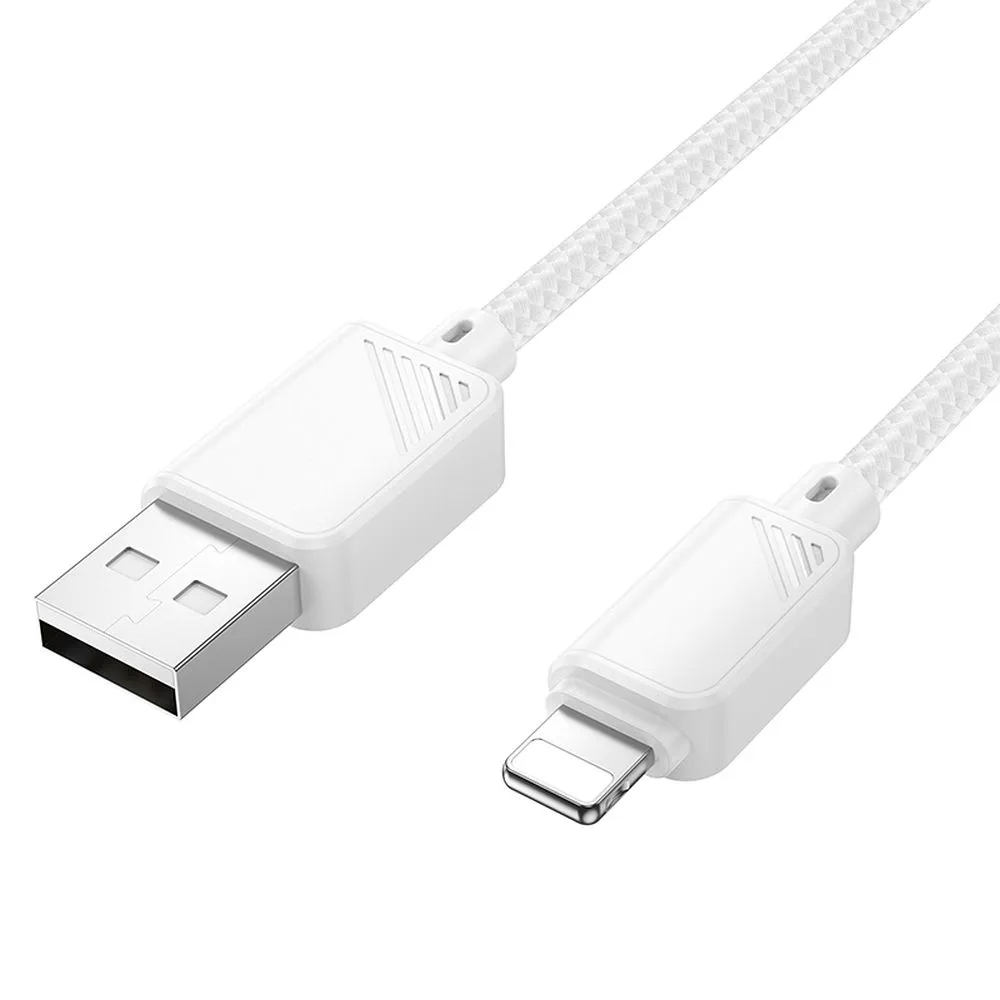 Кабел за данни и зареждане USB-A - Lightning HOCO X113, 18W, 1м, бял