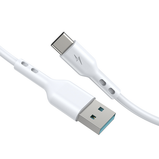 Кабел за данни и зареждане USB-A - USB-C BWOO BO-X172C-2M, 15W, 2м, Бял