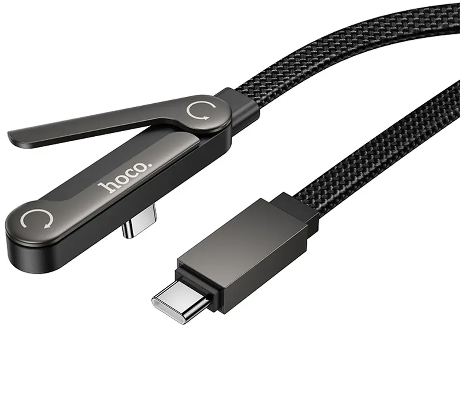 Кабел за данни и зареждане USB-C - USB-C HOCO U150 Exquisite, 60W, 1.2м, Черен