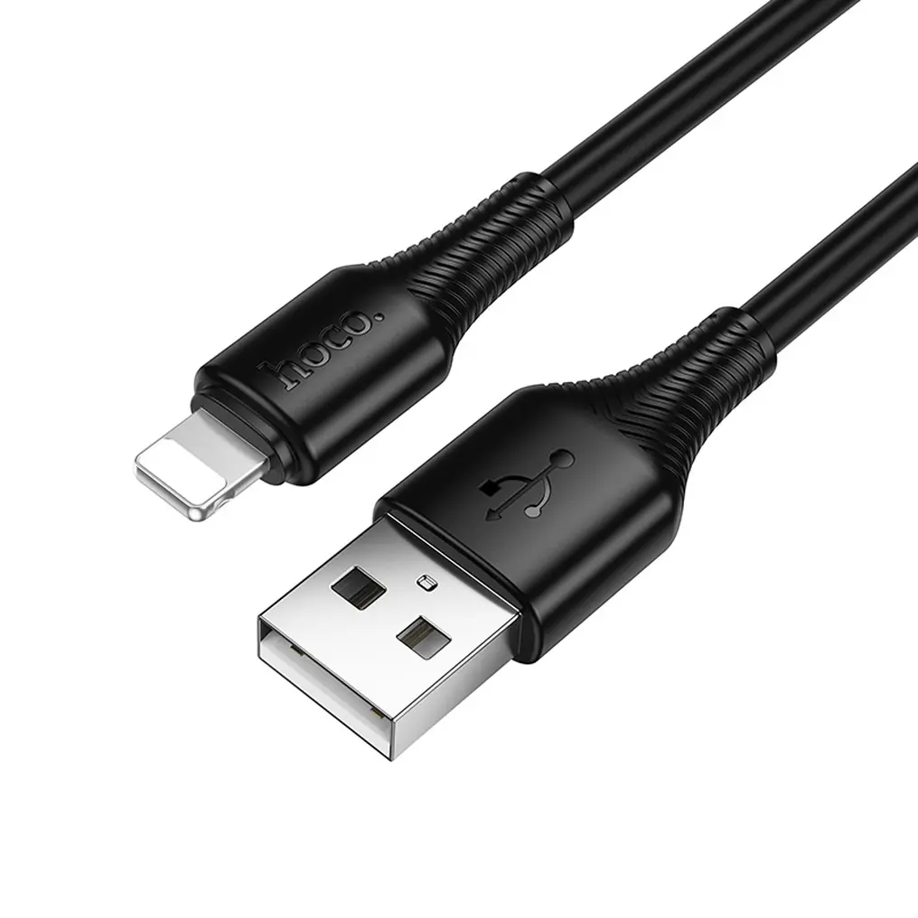 Кабел за данни и зареждане USB-A - Lightning HOCO X120, 18W, 1м, Черен