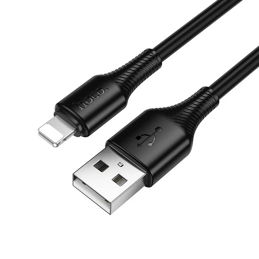 Кабел за данни и зареждане USB-A - Lightning HOCO X120, 18W, 1м, Черен