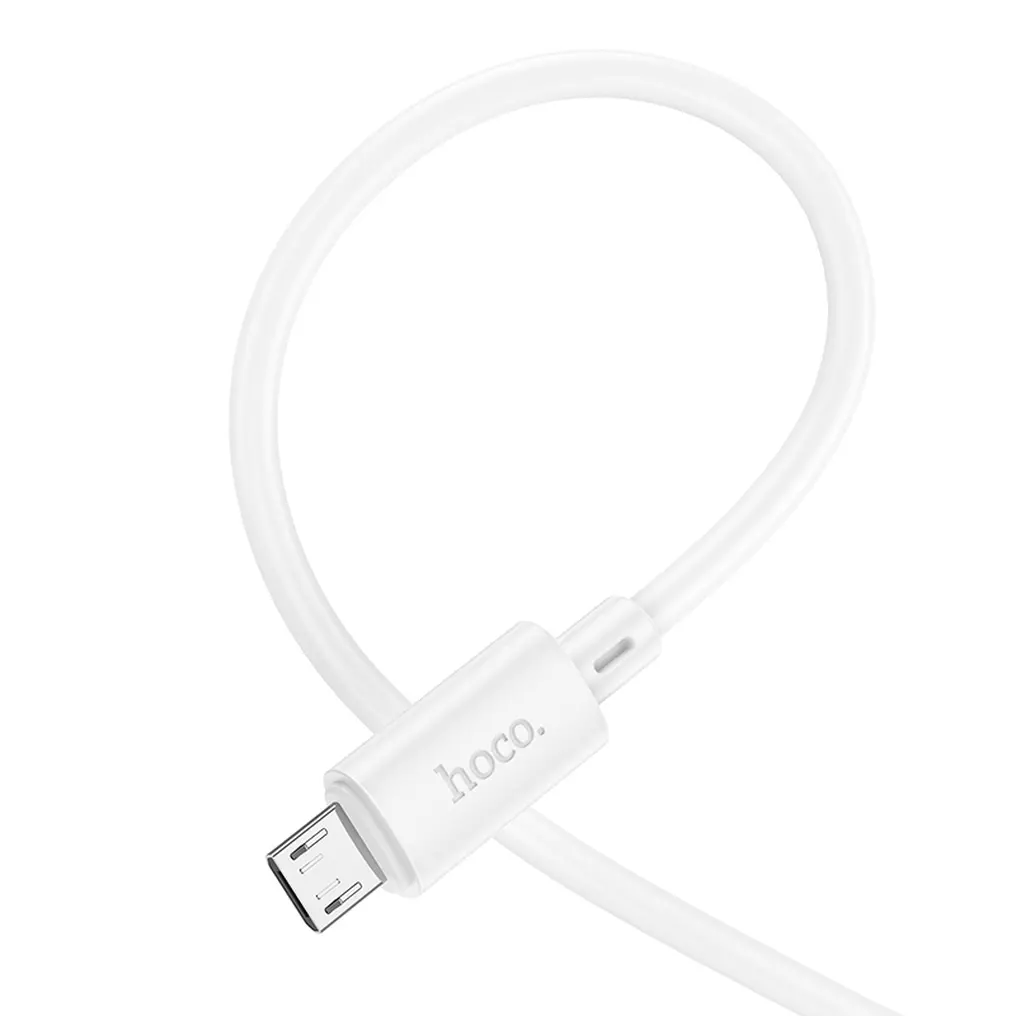 Кабел за данни и зареждане USB-A - microUSB HOCO X88, 18W, 2м, бял