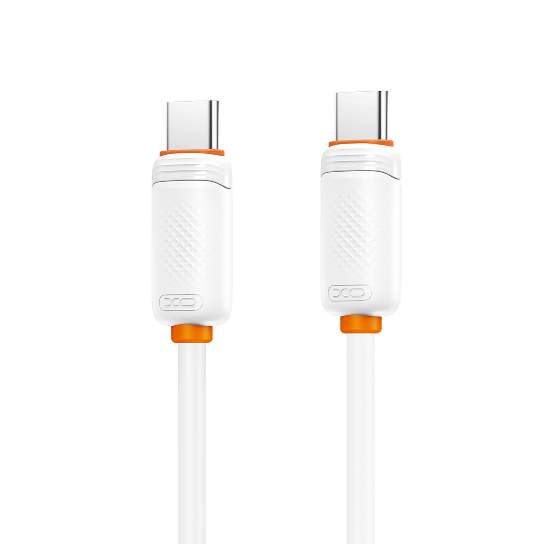 Кабел за данни и зареждане USB-C - USB-C XO Design NB-Q298, 240W, 1м, бял