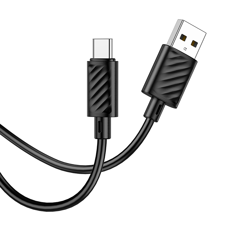 Кабел за данни и зареждане USB-A - USB-C HOCO X88, 18W, 2м, Черен