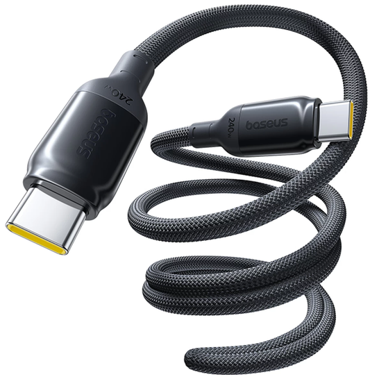 Кабел за данни и зареждане USB-C - USB-C Baseus PicoGo II, 240W, 1м, Черен E0423300