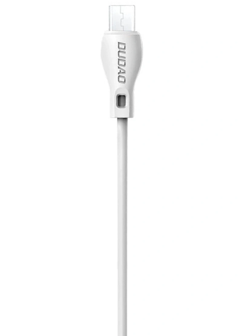 Кабел за данни и зареждане USB-A - microUSB Dudao L4M, 18W, 1м, бял