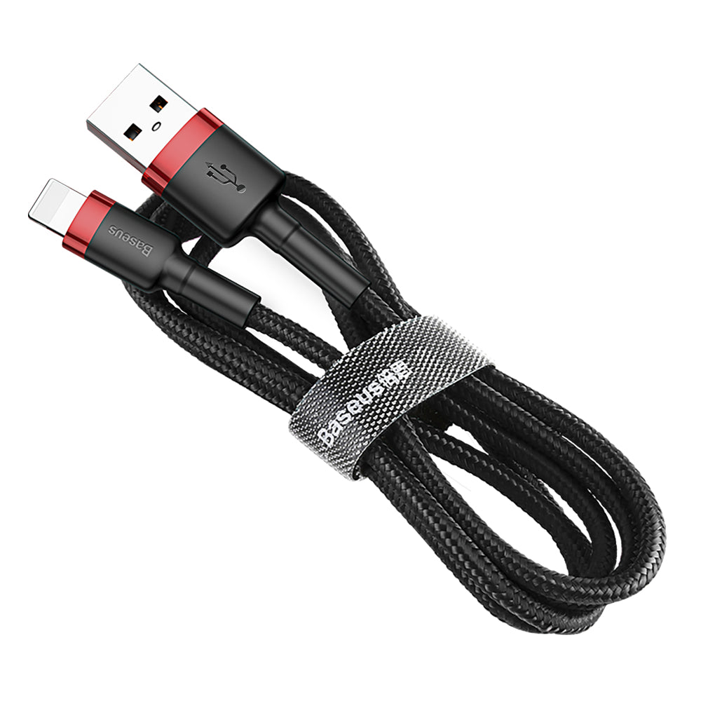 Кабел за данни и зареждане USB-A - Lightning Baseus Cafule, 18W, 2m, Червен CALKLF-C19