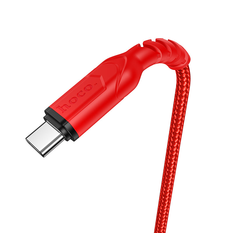 Кабел за данни и зареждане USB-A - USB-C HOCO X59 Victory, 18W, 1m, Червен