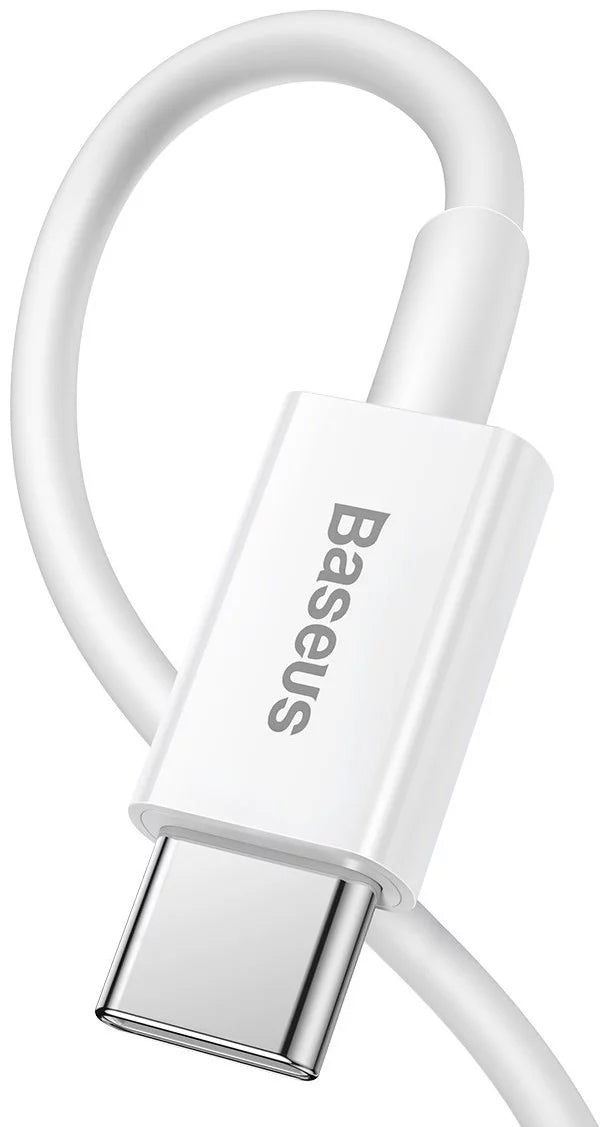 Кабел за пренос на данни и зареждане USB-C - Lightning Baseus Superior Series, 20W, 1,5 м, бял CATLYS-B02