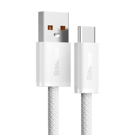 Кабел за данни и зареждане USB-A - USB-C Baseus Dynamic Series, 100W, 1m, Бял CALD000602